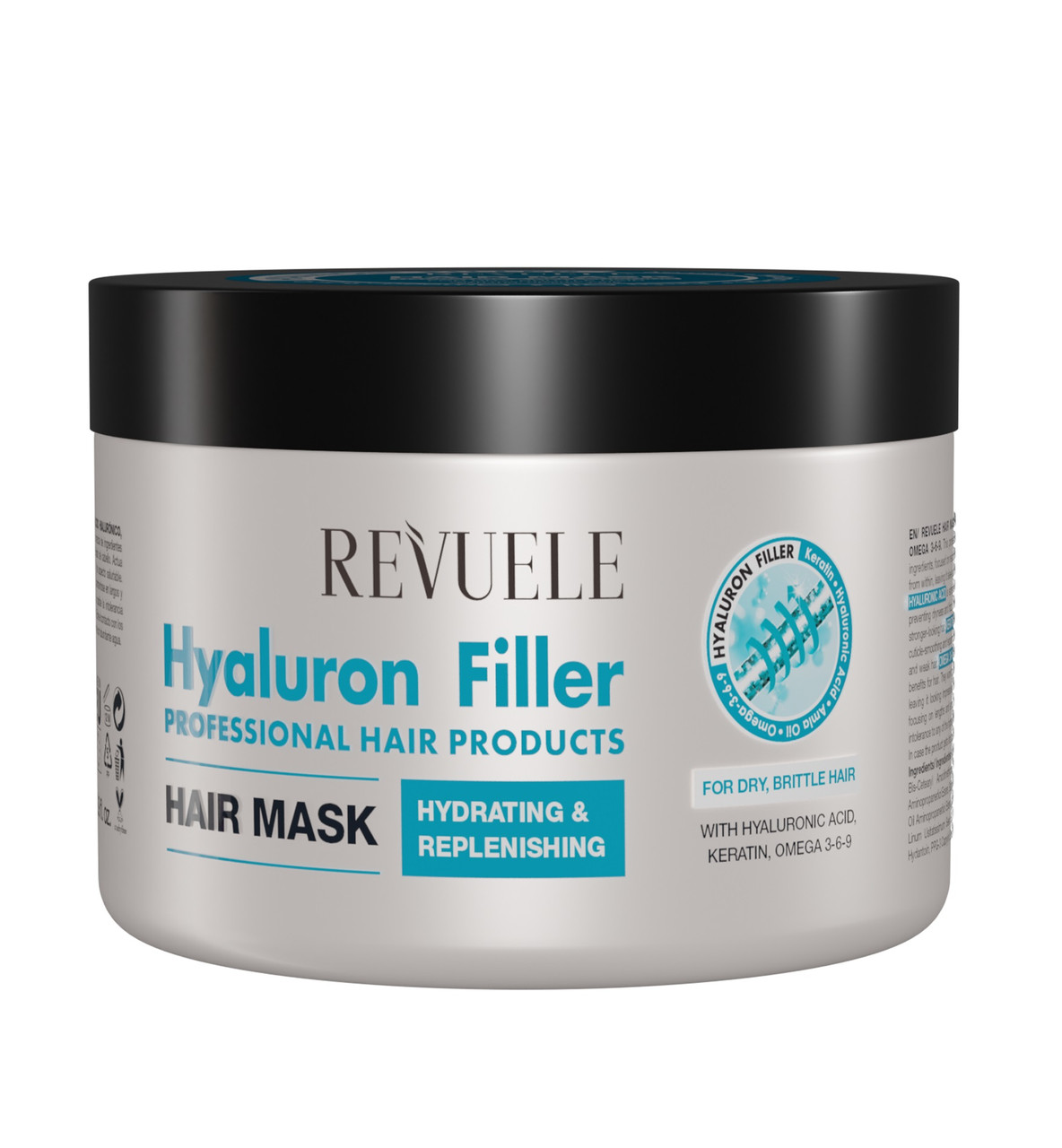 Маска-філер для сухого та ламкого волосся Revuele Hyaluron Filler Professional Hair Mask 500 мл