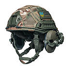 Шолом тактичний Fast TEAM WENDY Helmet NIJ IIIA + Навушники Walkers Razor Slim з чебурашкою + кавер, фото 3