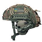 Шолом тактичний Fast TEAM WENDY Helmet NIJ IIIA + Навушники Walkers Razor Slim з чебурашкою + кавер, фото 3