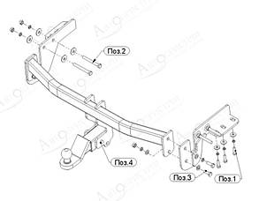 Фаркоп Mitsubishi Outlander (2012-2020) (Фаркоп Мітсубісі Аутлендер) Автопристрій
