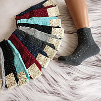 Шкарпетки жіночі махрові ALBA 37-40 різнокольорові | 12 пар