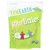 YumEarth, Organic Sour Littles, мягкие жевательные конфеты, клубника, голубая малина и лимон, 142 г
