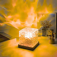 Світильник + нічник настільний (від мережі) 16 кольорів з ефектом водного рябі 2256-2, фото 2