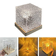 Світильник + нічник настільний (від мережі) 16 кольорів з ефектом водного рябі 2256-2, фото 4