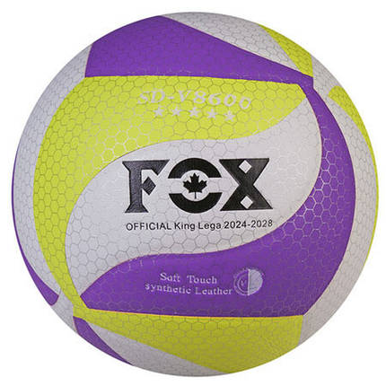 М'яч волейбольний фіолетово-жевтий FOX SD-V8000, фото 1