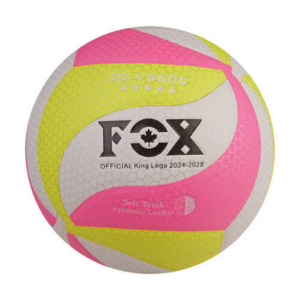 М'яч волейбольний жовто-рожевий FOX SD-V8000, фото 1