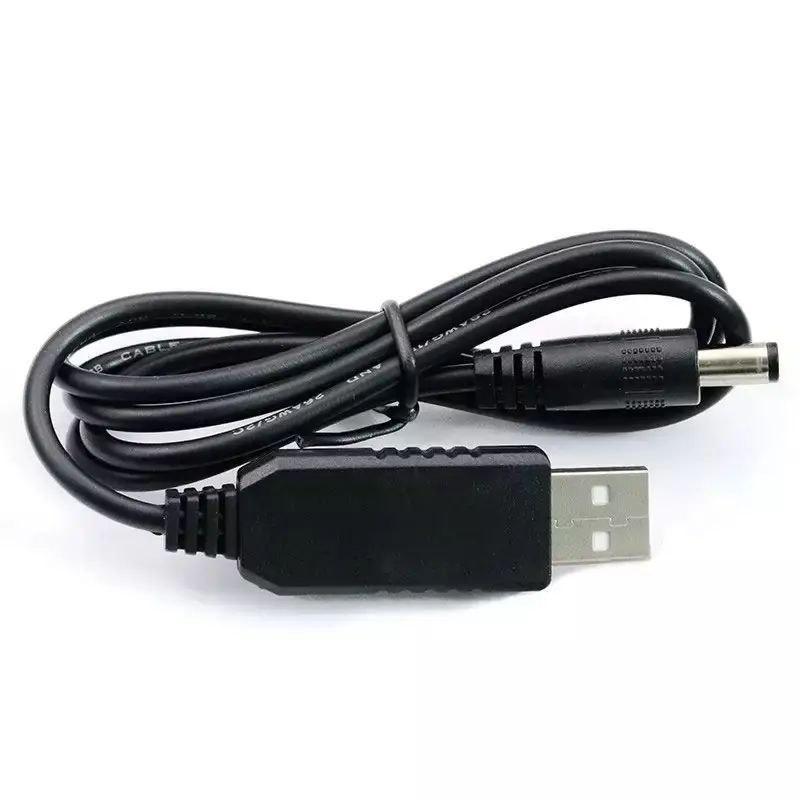 Кабель шнур 5v на 9v, 12v з перетворювачем для роутера DC 5.5 х 2.1 від павербанка usb, фото 1