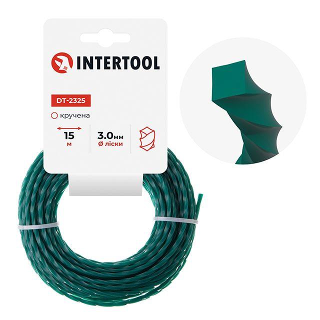Лiска для тримера "квадрат" кручена, 3.0 мм x 15 м INTERTOOL DT-2325, фото 1