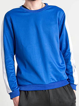 Чоловіча спортивна кофта, в синьому кольорі, стильна з написом, M - 3XL