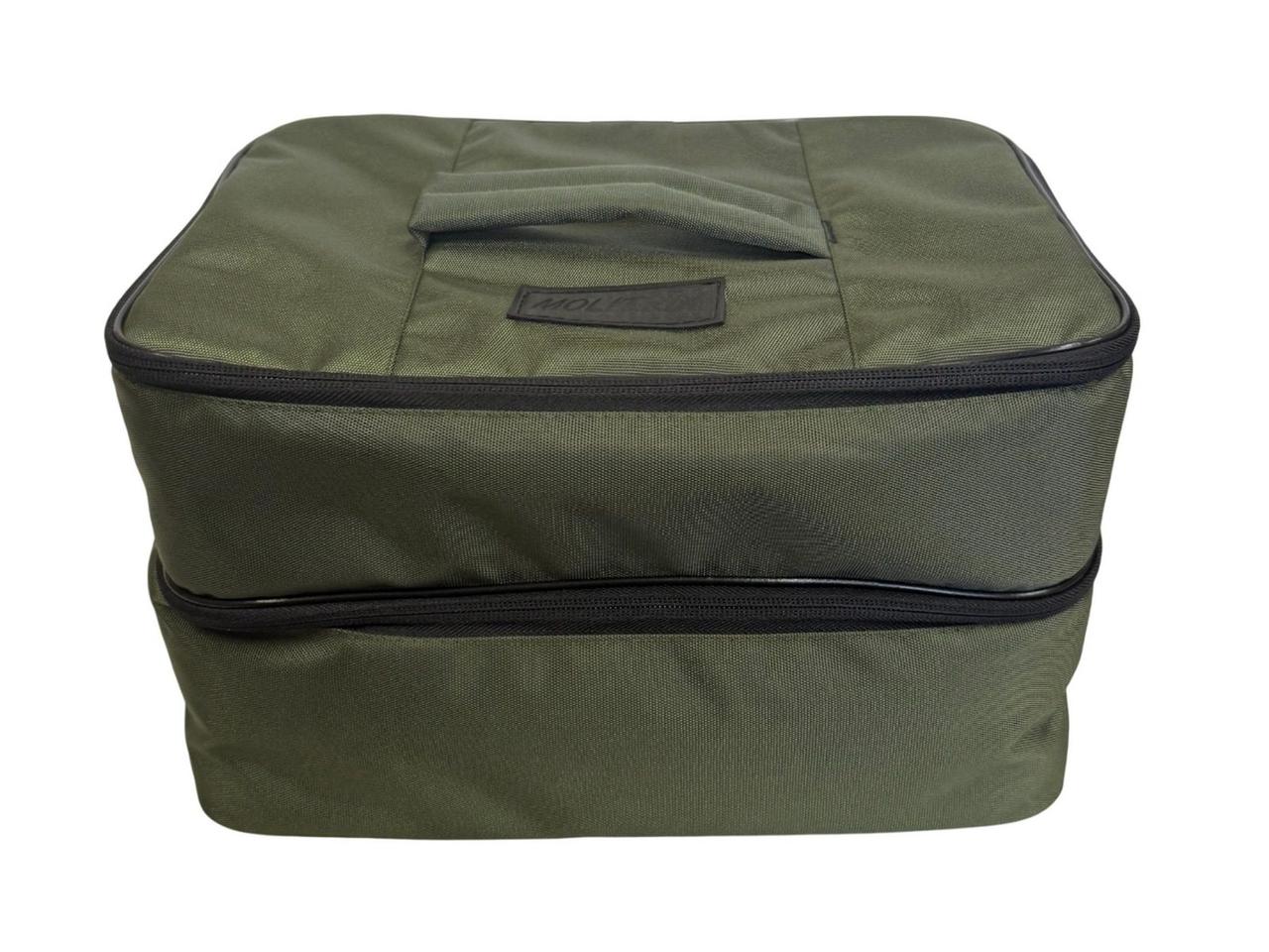 Сумка Molitrix для оснасток та технопланктону на товстолоба - Олива - Подвійна