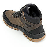 Черевики чоловічі на шерсті з шнурівкою коричневі Міда 140529(423ш) розмір 40, фото 5