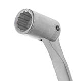 Ключ ріжково-накидний шарнірний 12 мм, Cr-V INTERTOOL XT-1412, фото 3