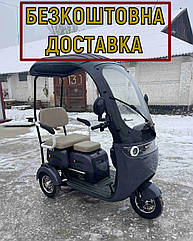 Електротрайк електроскутер з кабіною двомісний Dozer Model 4R (800Вт) електротрицикл