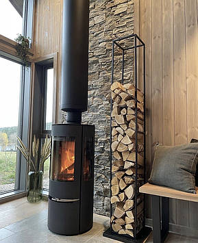 Стійка для дров із профільної труби, з дном, для каміна 1400х400х400 мм