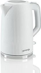 Електрочайник Gorenje 1.7л, Strix-контроль, білий матовий, K17DPW