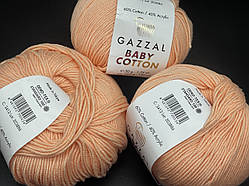 Пряжа Baby cotton-3412 персик