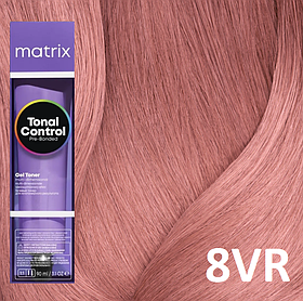 8VR (світлий блонд фіолетовий рожевий) Гелевий тонер для волосся без аміаку Matrix Tonal Control Pre-Bonded,90ml