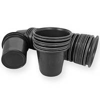 Стакани для розсади розмір (Ø 90 h 76) пластикові без отвору об'єм 300 мл 100 шт/уп.