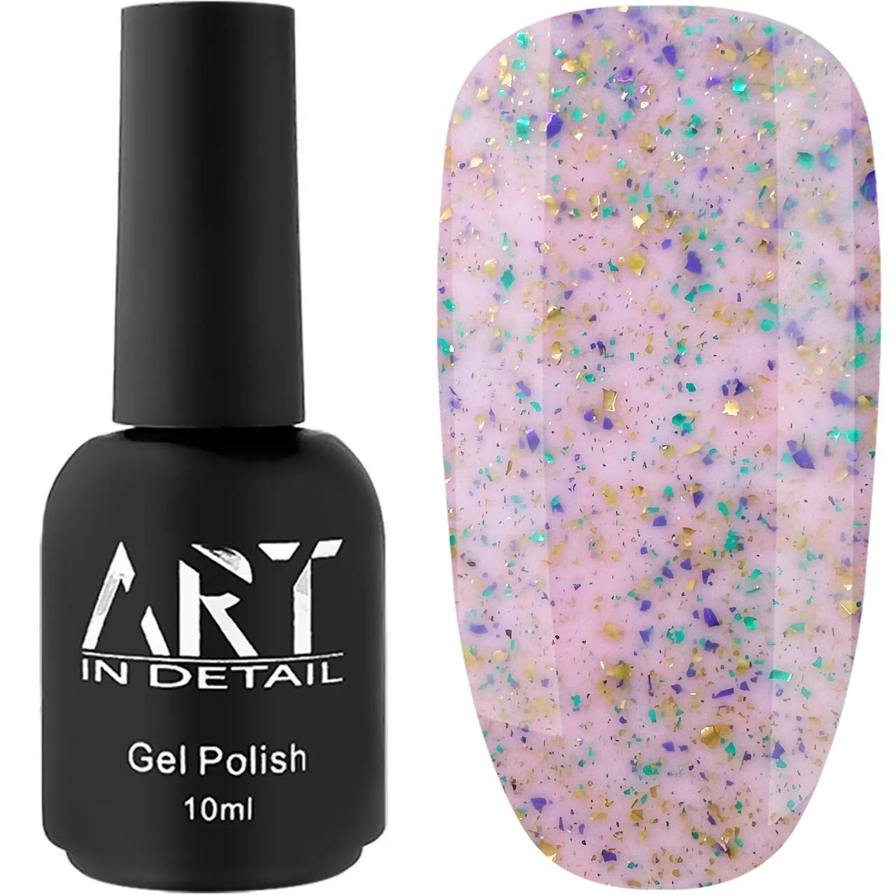 Каучукова база ART IN DETAIL Potal Base NoBP037, 10 мл лілова з лавандово-бірюзовою стелею