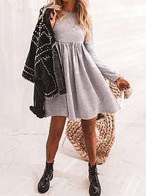 Жіноче плаття італійський трикотаж 42-44,46-48,50-52 беж, чорний, меланж