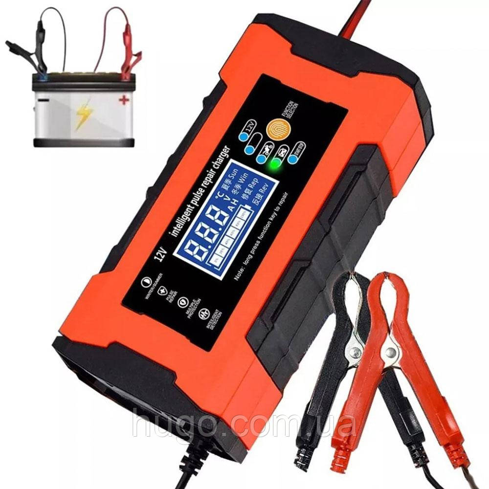 Зарядний пристрій для акумуляторів на 12V/10A з дисплеєм / Універсальна зарядка акумулятора авто