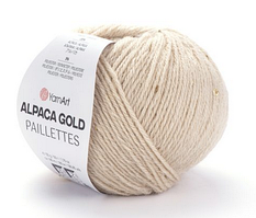 Alpaca Gold Pailletes YarnArt з паєткою
