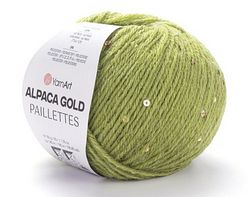 Alpaca Gold Pailletes YarnArt-9310 салат