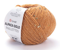 Alpaca Gold Pailletes YarnArt-9311 померанчевий