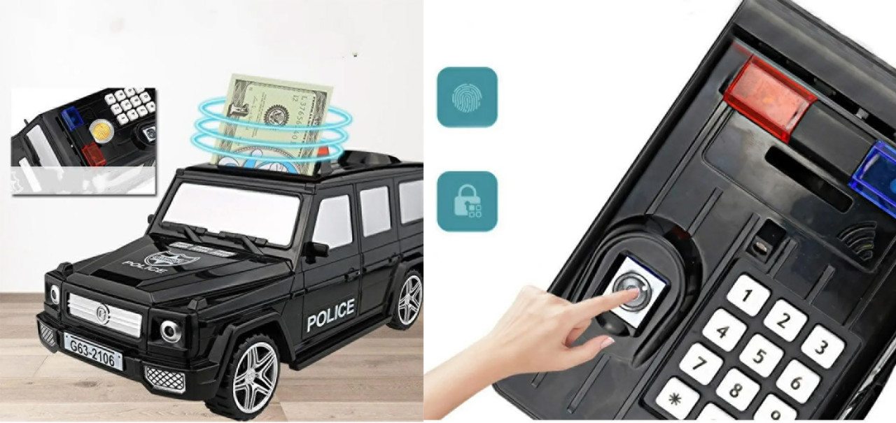Дитяча електронна скарбничка-сейф Машина Piggy Bank Gelandewagen, фото 1