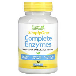 Травні ферменти Super Nutrition SimplyOne Complete Enzymes (90 капсул.)