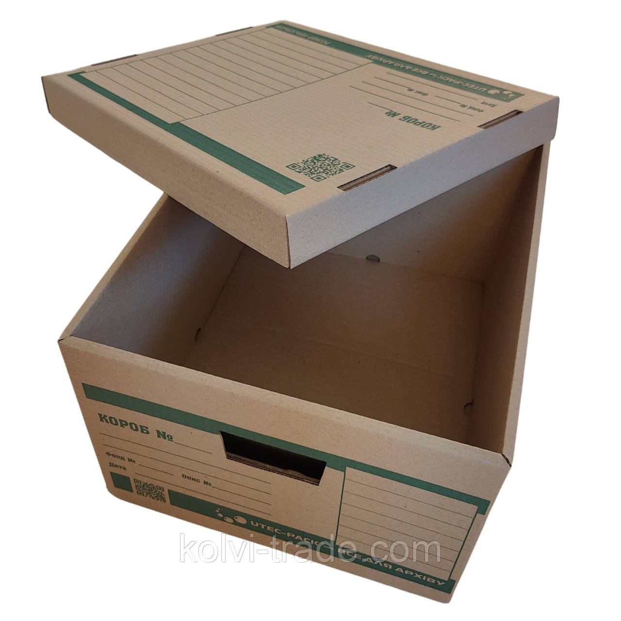 Коробка із гофрокартону 410*330*235 мм, навантаження до 25кг (GP-410-2) Колві
