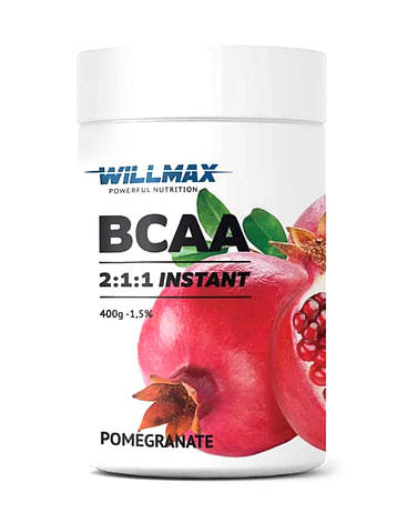 Амінокислоти БЦАА Willmax BCAA Instant 2:1:1 400 г зі смаком, фото 1