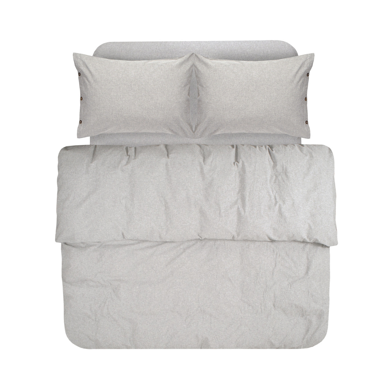 Постільна білизна Lotus Home Washed cotton - Solid light antracite євро