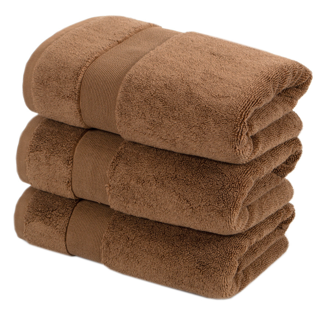 Рушник махровий Gold Premium Serenity кавовий 90*150 800 г/м2