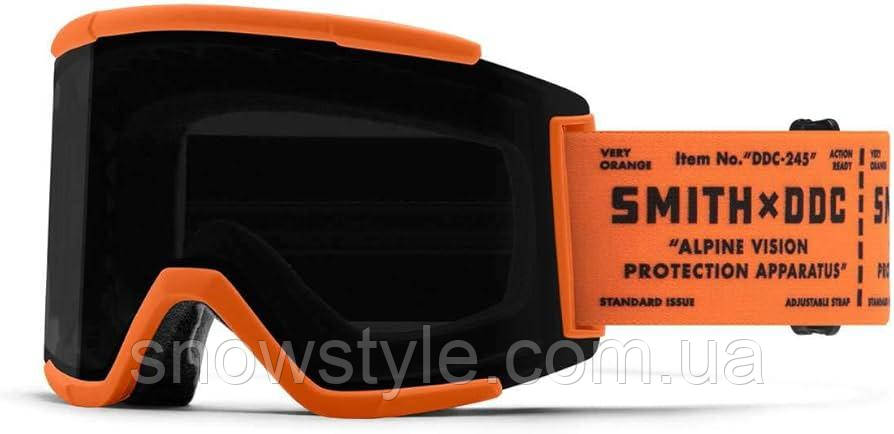 Гірськолижна маска Smith Squad XL Draplin 2 линзы ChromaPop Sun Black/ChromaPop Storm Yellow Flash, фото 1