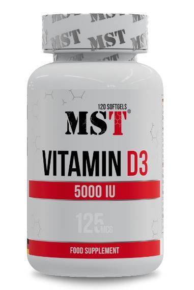 Вітамиі D MST® Vitamin D3 5000 IU 120 sofgels
