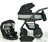 Коляска 2 в 1 Verdi Laser BLACK 03 чорна 9023-VLB-03, фото 3