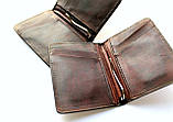 Шкіряний чоловічий зажим "Lalbero" коричневий, фото 3