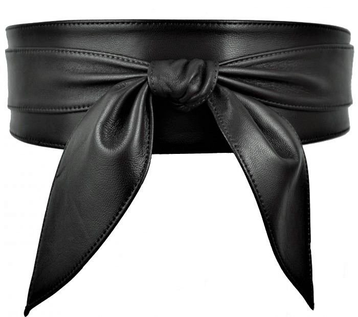 Жіночий пояс кушак широкий чорний, фото 1