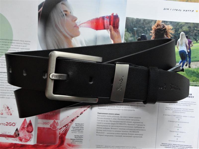 Чоловічий шкіряний ремінь Paul Smith у коробці, фото 1