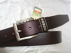 Чоловічий шкіряний ремінь LEVIS коричневий