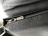 Чоловіча шкіряна сумка Armani чорна, фото 4