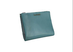 Жіночий компактний шкіряний гаманець "Ojos" блакитний