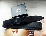 Чоловічий подарунковий набір Calvin Klein ремінь і гаманець чорний, фото 7