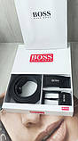 Чоловічий подарунковий набір ремінь + дві пряжки BOSS, фото 4