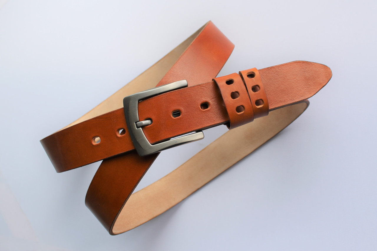 Шкіряний ремінь "Proteina" унісекс рудий, фото 1