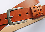 Шкіряний ремінь "Proteina" унісекс рудий, фото 2