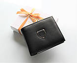 Чоловічий шкіряний гаманець Philipp Plein чорний, фото 2