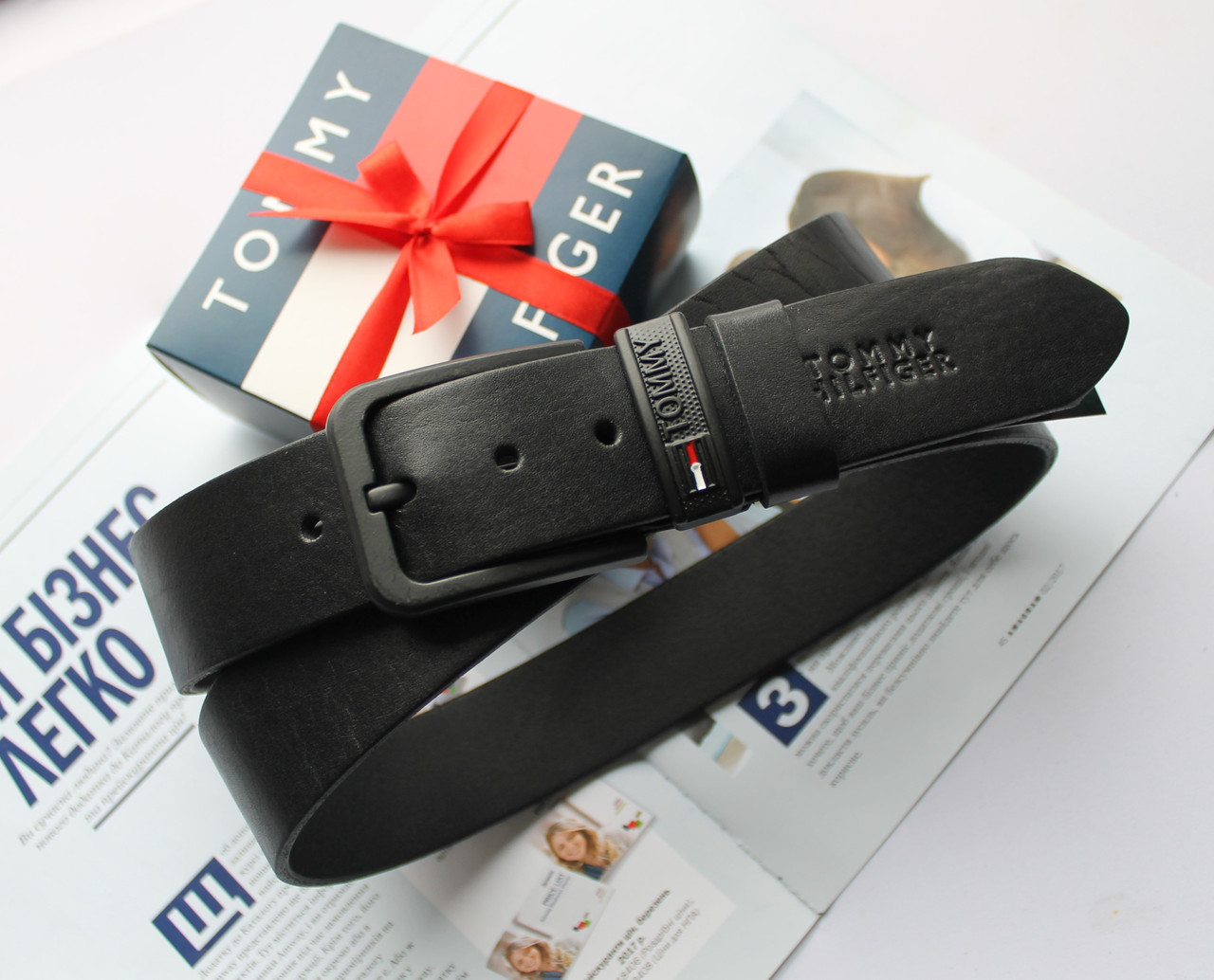 Чоловічий ремінь Тому+сумка в подарунок!, фото 1
