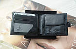Чоловічий подарунковий набір Calvin Klein ремінь і гаманець total black, фото 6